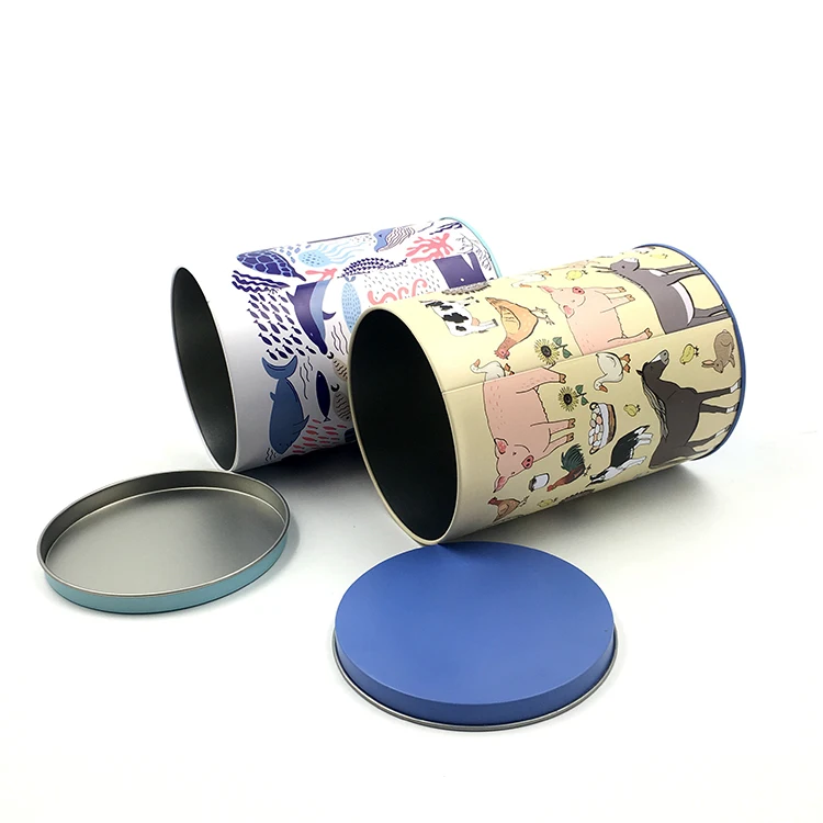 Custom Printed Round Dog Food Tin Cans Cat Food Metal Can High Quality Pet Food Tin Box