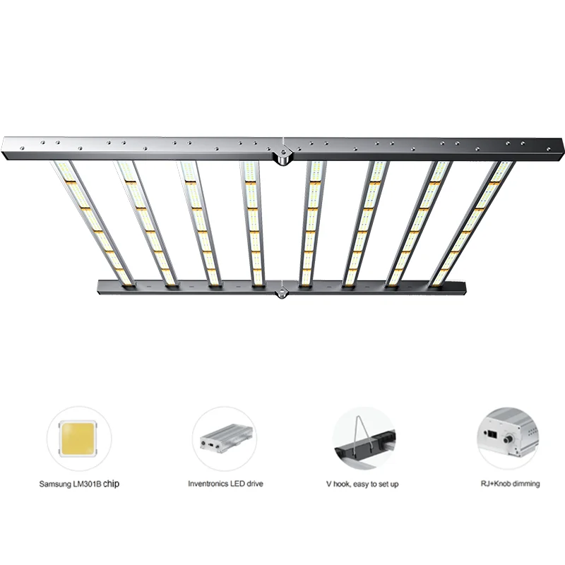 
A Gavita pro 1700e Fluence Spydr Full Spectrum Led Grow Lights With UV & IR for indoor plants for sale bars stripe 