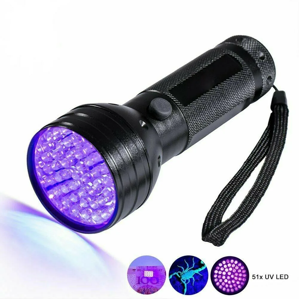 Led UV Detector Flash Light Cat Dog Purple Light Pet Urine 51  395nm Led UV Ultraviolet Blacklight Flashlight