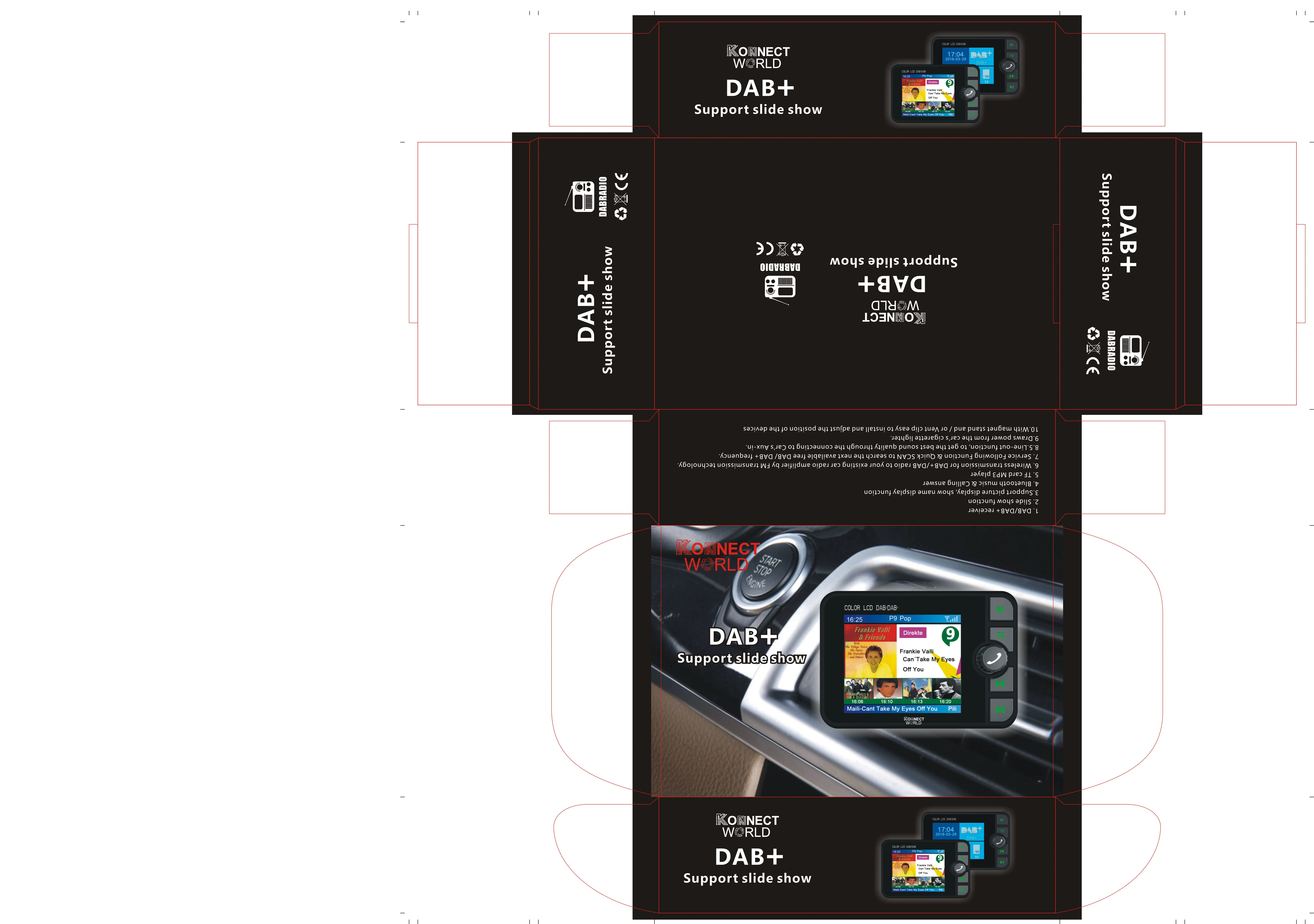 BT DAB+ Digital Radio Car Audio Amplifier Boat Stereo Player