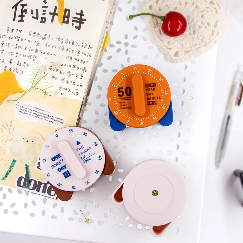 4 colors Round Shape classic Kitchen Timer Manual Mechanical Alarm Sound  Countdown Timer for Home Baking Cooking Steaming