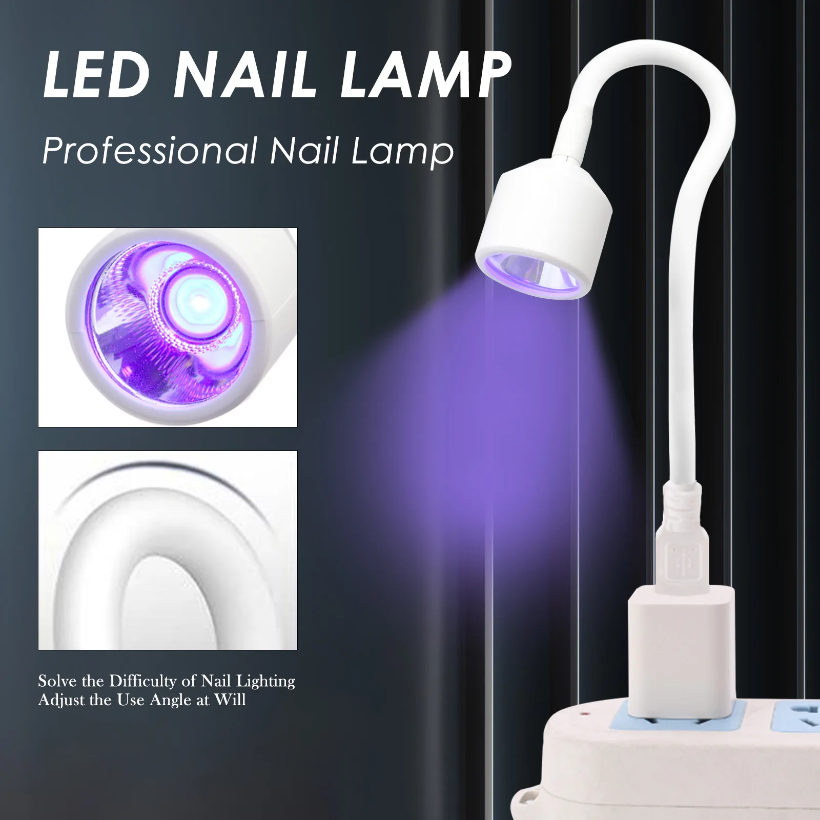 Wholesale China Wholesale Mini Nail Led Lamp USB Dual Light Source Lamp Portable Purple UV Curing Small Nail Lamp
