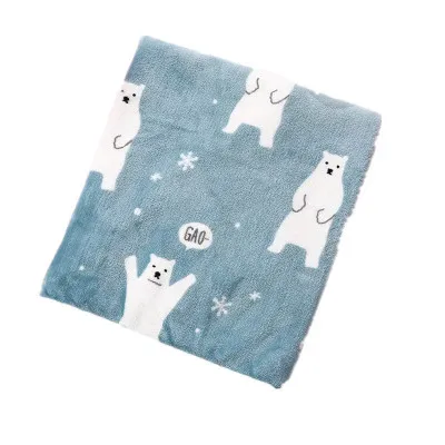 New flannel cartoon children blanket baby blanket polar bear coral fleece