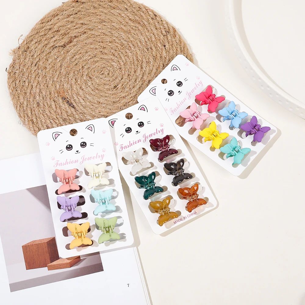 Rosa Bessie Mini 6 Pack Kids Butterfly Hair Claws hair Clips for Girls Hair Accessories