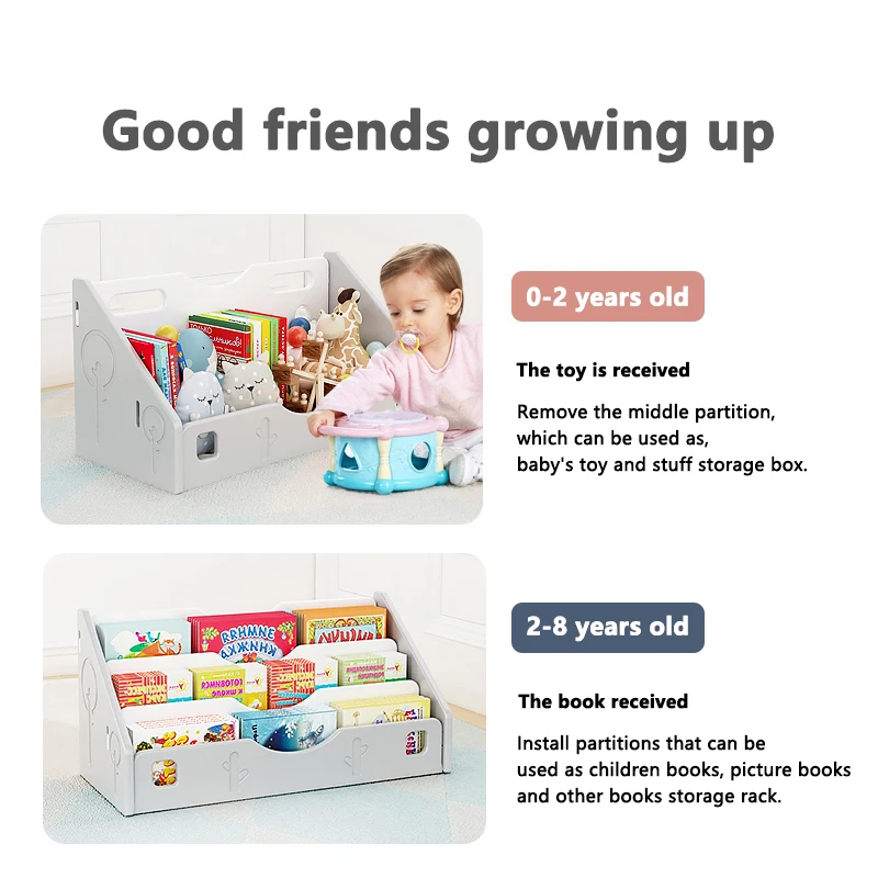 Double And Single Book Shelf Rack Customized Design Kid Toy And Clothes Storage Plas Kids Plastic Storage Drawer For Clothes