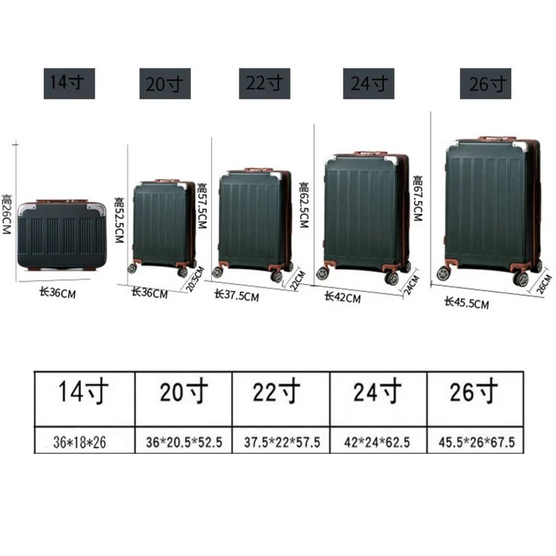 china best 2pcs cabin luggage suitcase luggage for travel trolley make up suitcase