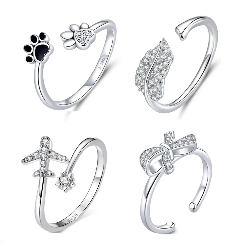 Vintage Style 925 Sterling Silver Free Size Finger Rings  Adjustable Ring