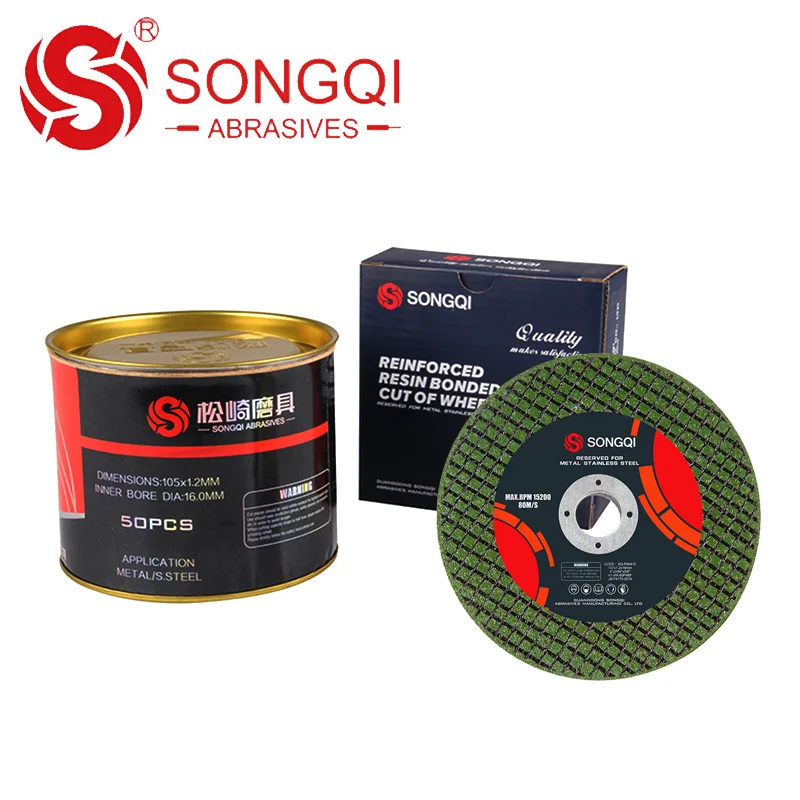 SONGQI 4 inch 107*1.2*16mm cutting wheel Abrasive Cutting Disc for metal and