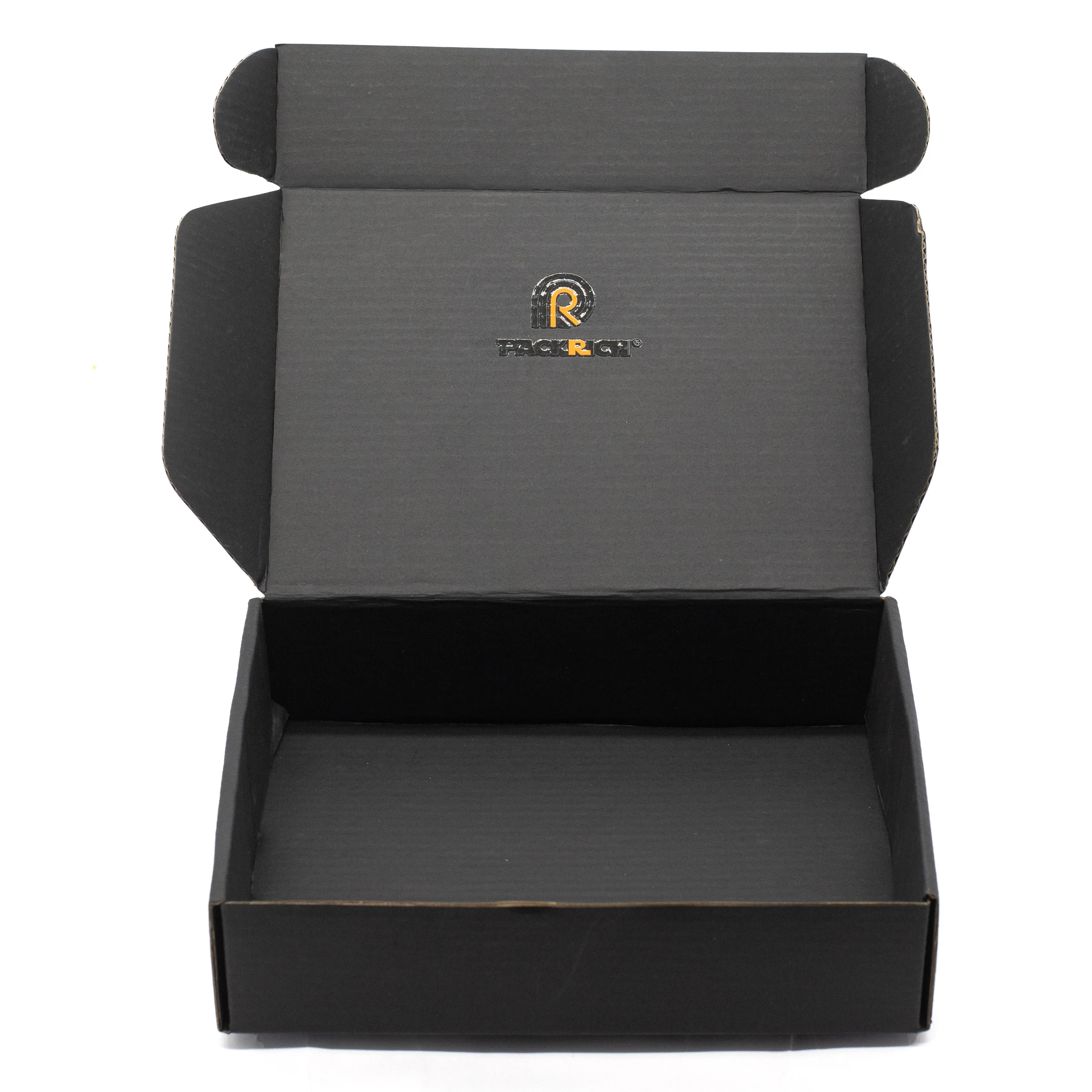 Custom Logo Print Low Price Packaging Craft Shipping Mailer Matte Black Corrugated Gift Wholesale Cardboard Paper Box