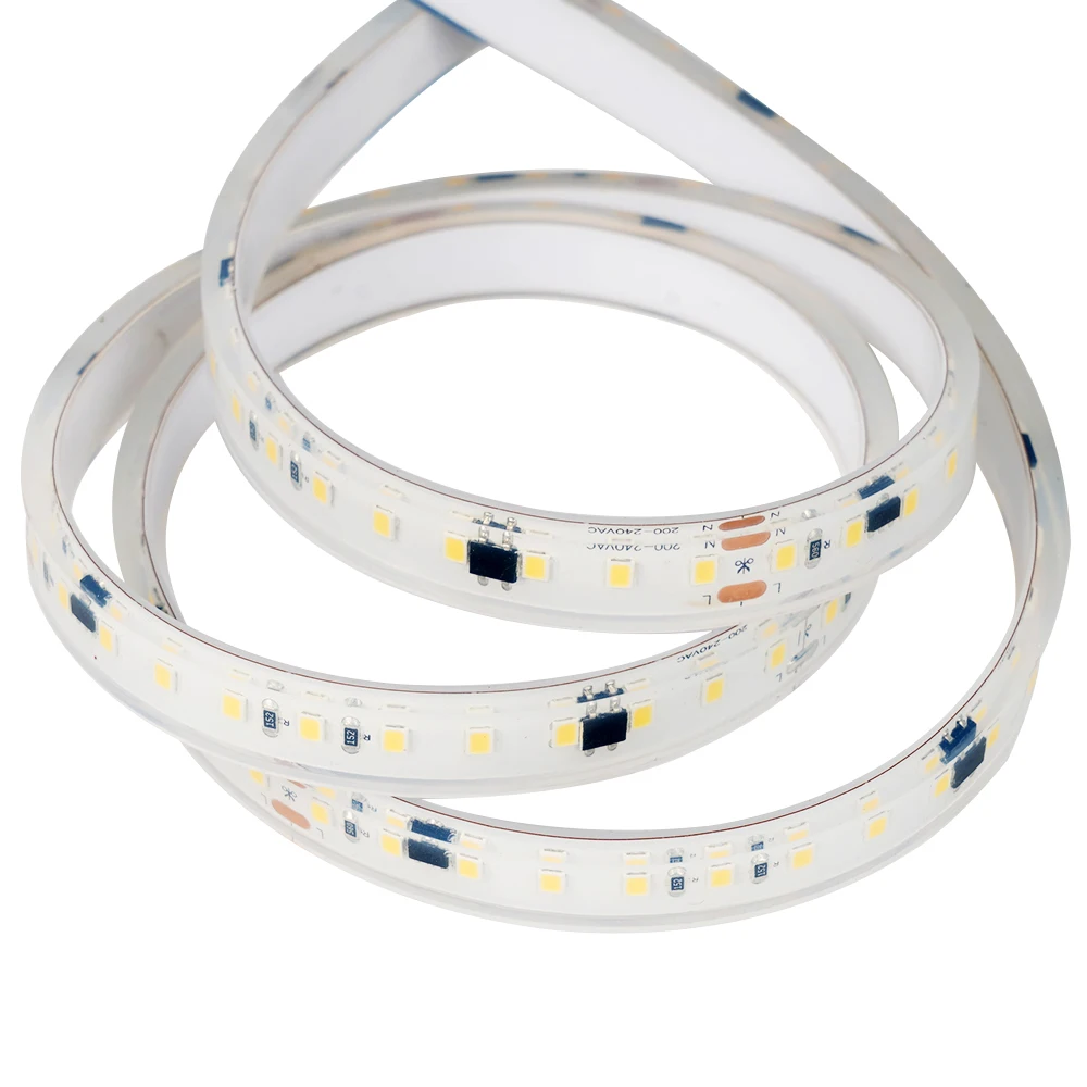 High Voltage  Led Strip Light 200v-240v 15w Led Strip Tape Light 120leds/m Smd 2835 High Voltage Flexible Led Strip