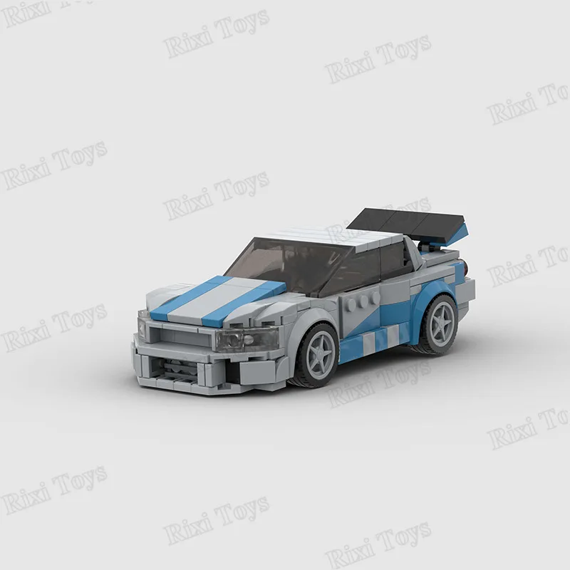 MOC Technic синий знаменитый скоростной гоночный автомобиль модель автомобиля DIY Сборка игрушки Кирпичи Строительные блоки наборы
