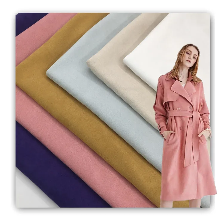 
Available in stock 350 g suede composite fabric can be made for sofa curtain thickened windmill coat 