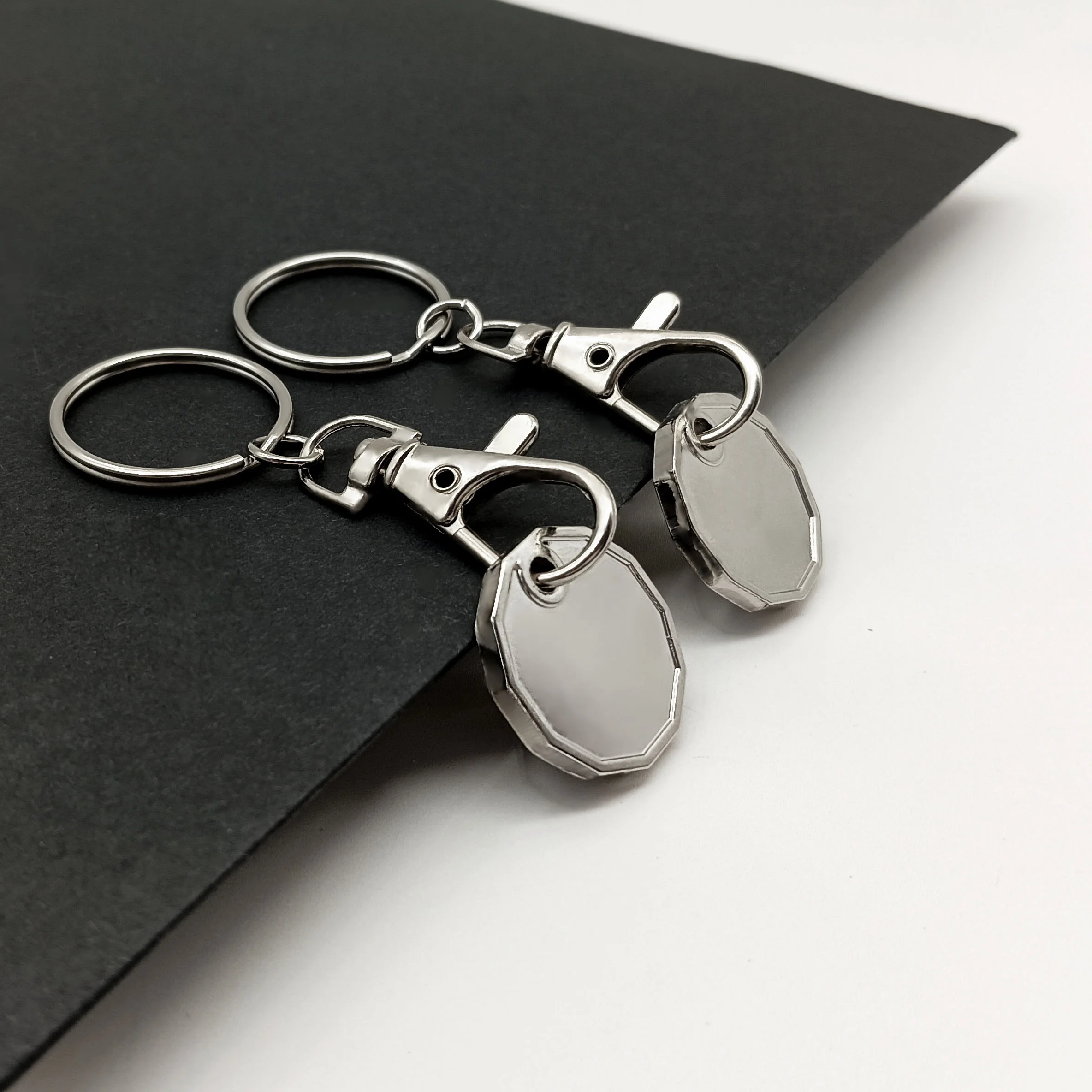 Manufacturer Custom Metal Design Enamel Printing Logo Blank Lock Supermarket Trolley Shopping Cart Token Coin Keyting Keychain