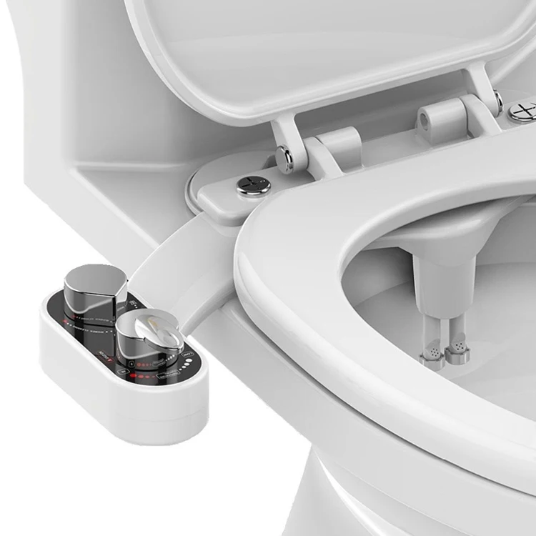 Hot and Cold Water Easy Setup Non-Electric Mechanical Buttler Bidet Toilet Attachment Self-Cleaning Nozzle & Adjustable Pressure