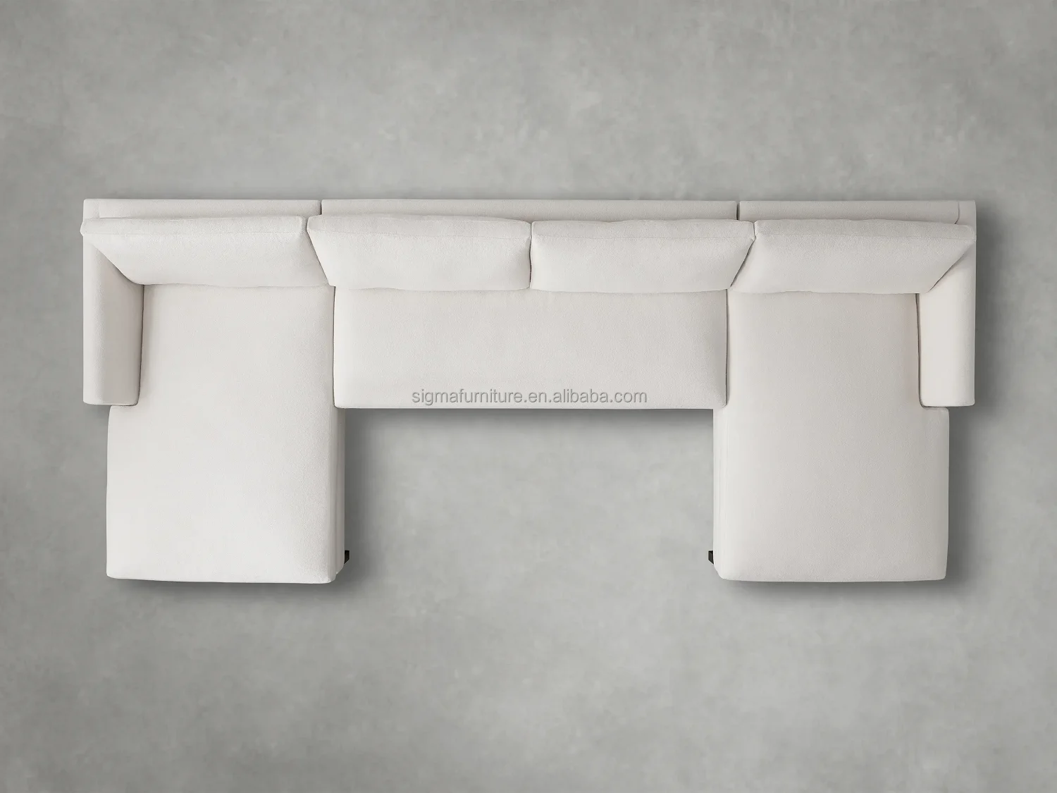 Modern Indoor Furniture Home Living Room Double Chaise Sectional Sofa Set