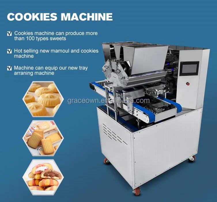 New Design Two Color Cookie Depositor Machine Automatic Chocolate Cookie Maamoul Encrusting Machine Price