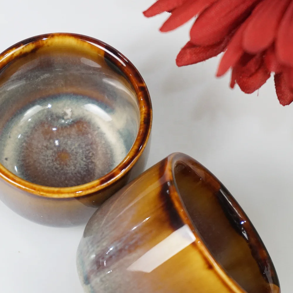 Drinking Cup ceramic Fashion mini stoneware cup modern colour glaze random Style Hotel restaurant