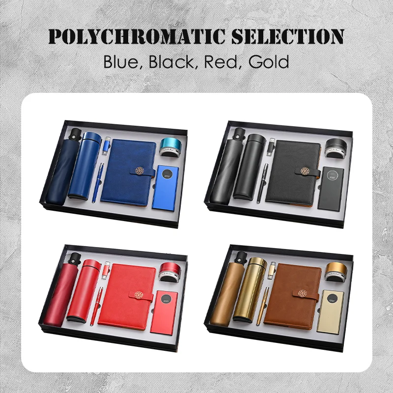 High Quality Opening Ceremony Corporate Promotional Bank Insurance 7 in 1 Gift Sets Luxury For Employee