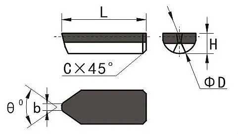 PCD notching tool turning carbide rebar roll  C03 C04 slot milling polycrystalline diamond tool