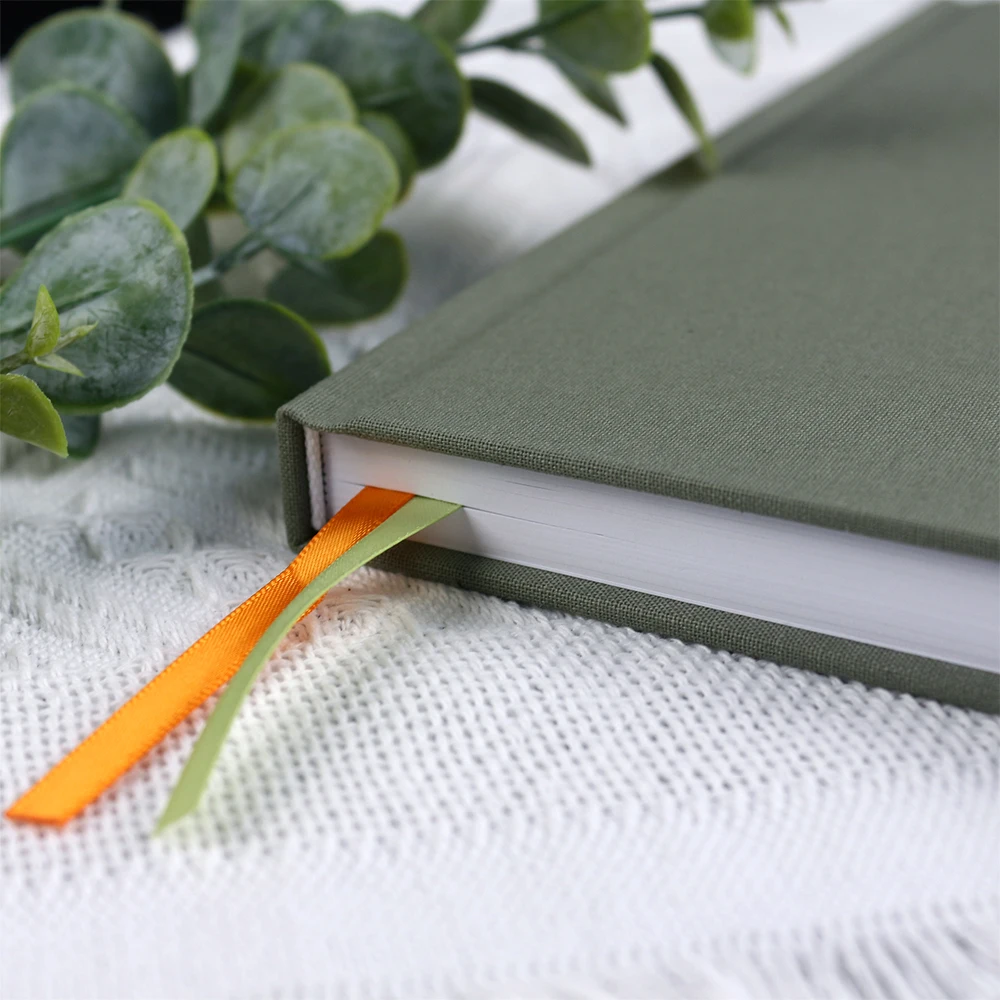 Luxury Linen Hardcover  Business Meeting Journal Notebook Travel Dairy Printing Service Planner Printing