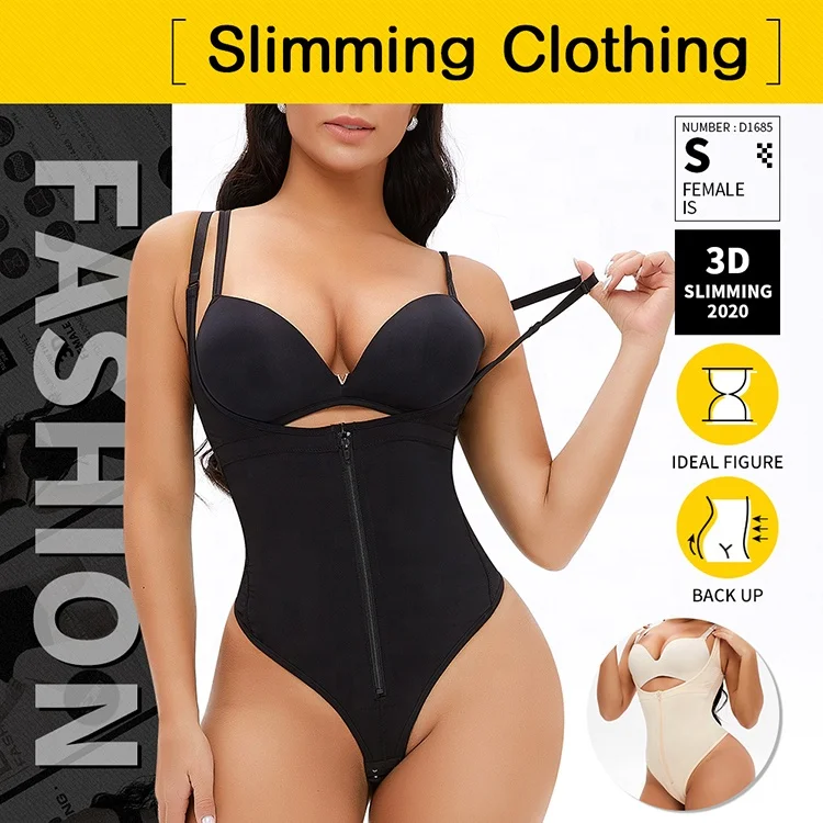 6318 Women Plus Size Slimming Full Body Shaper Tummy Control Thong High Waist Fajas Colombianas Weight Loss Bodysuit Shapewear