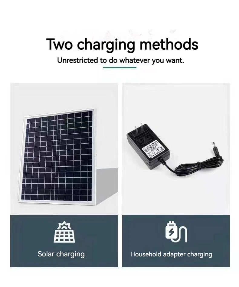 OEM Vertical Metal Grill 12 Inches 5 Blades Rechargeable Home Solar Fans Rechargeable Electric Fan