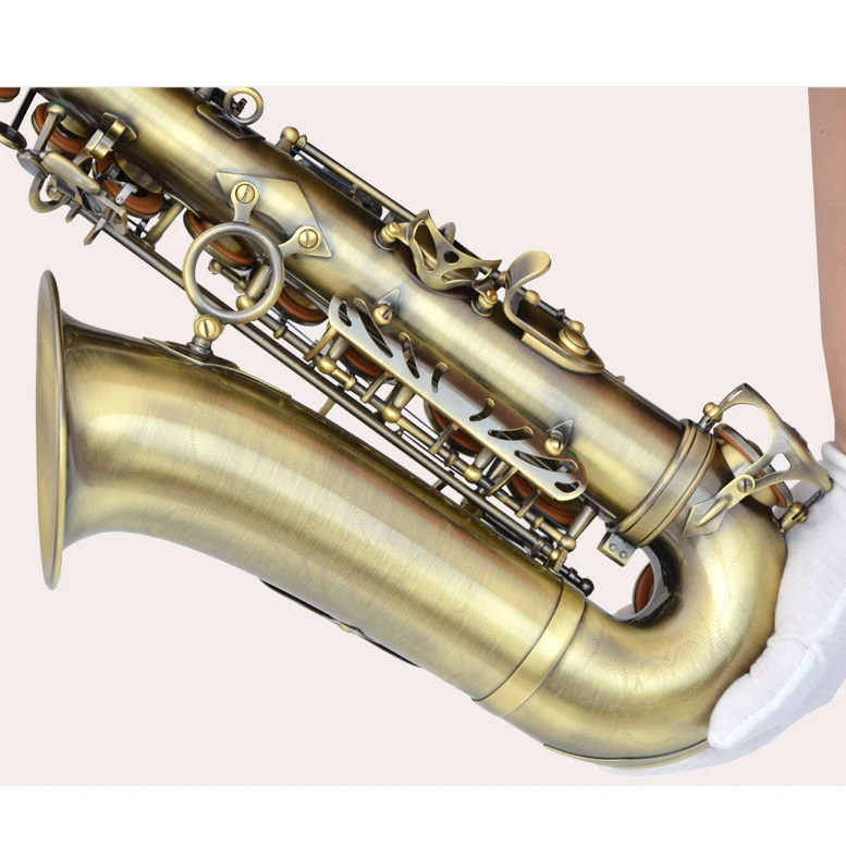 Factory wholesale French design saxophone e-flat Alto Saxophone instrument antique carving