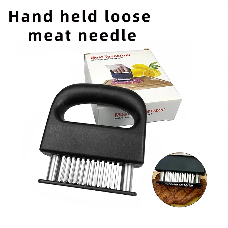 Hot Selling 48-Blade Stainless Steel Kitchen Manual Meat Tenderizer Punch Needle Hammer Steak Tool