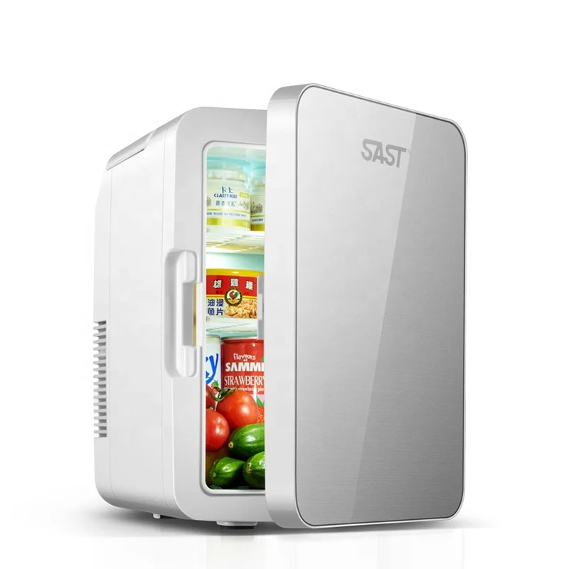 10L glass door panel DC12V AC110V230V Frozen 12v fridge car freezer portable camping cooler