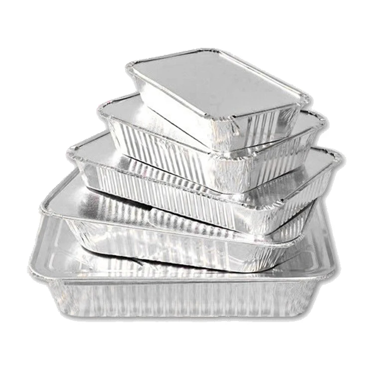 Manufacturer Disposable Aluminum Foil Take Away Food Boxes Aluminium Fod Container Foil