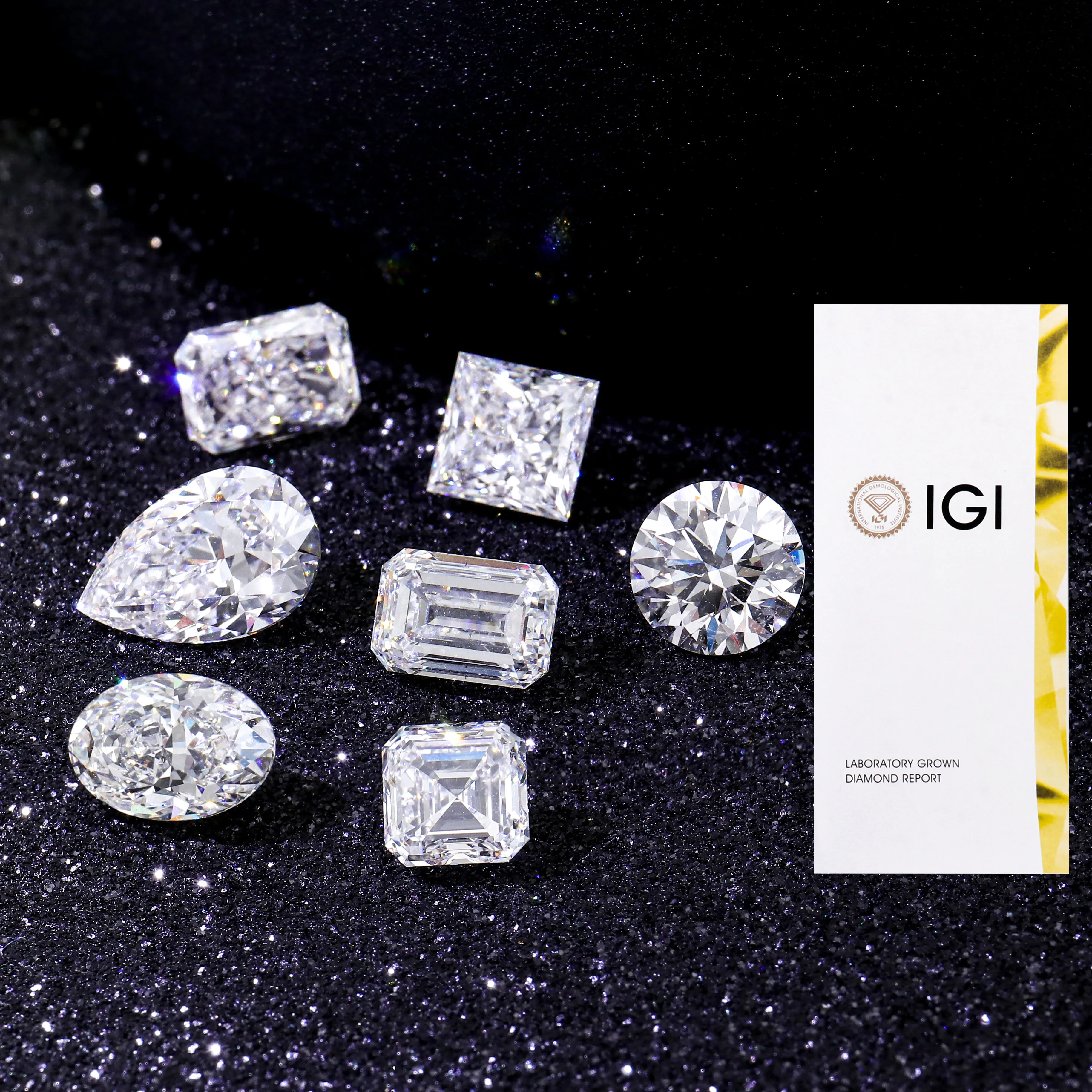 Popular Marquise Cut Lab Diamond Ring 2CT IGI Certificated with 3/4 Paved Ring Band for Engagement Jewelry Woman