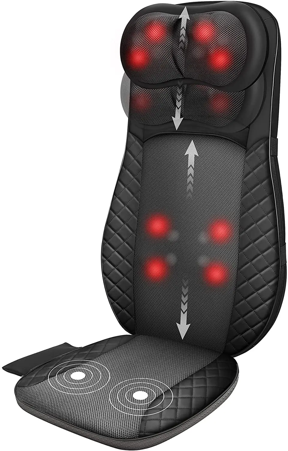 Phenitech 2023 New Shiatsu Vibrating Massage Cushion with Heating Massage Chair Massager Pad Mattress
