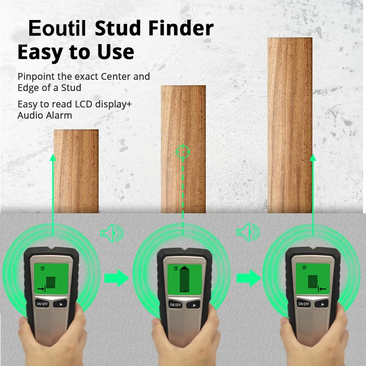 5 in 1 LCD Screen Digital Stud Center Finder Metal Rebar AC Live Wire Household Detector Concrete Steel Bar Scanners