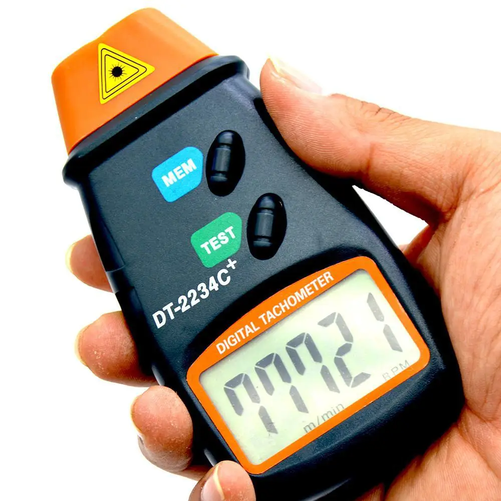 LCD Digital Laser Tachometer Non Contact RPM Tach Tester Meter Speed Gauge
