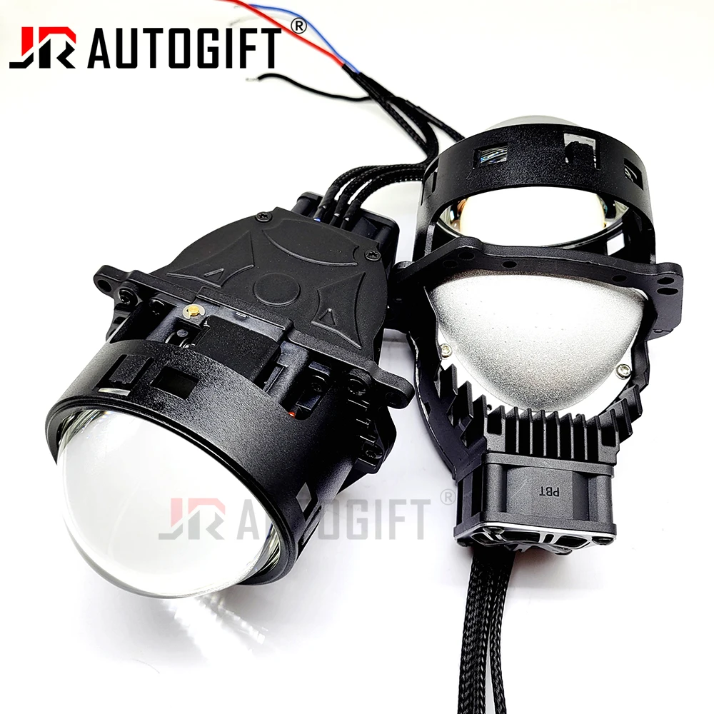 New High Power 130W Bi LED Projector Lenses Headlights Car Light Accessories 6000K Retrofit Kits 3.0 inch Fan Heatsink Build-in