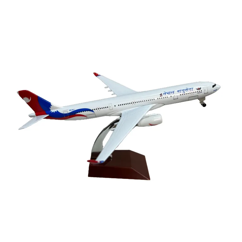 Kids Toys  Cheap Model Airplanes Scale 1:200 20cm A330 Nepal Airline Desktop Airplane Model  with  Landing Gear Metal