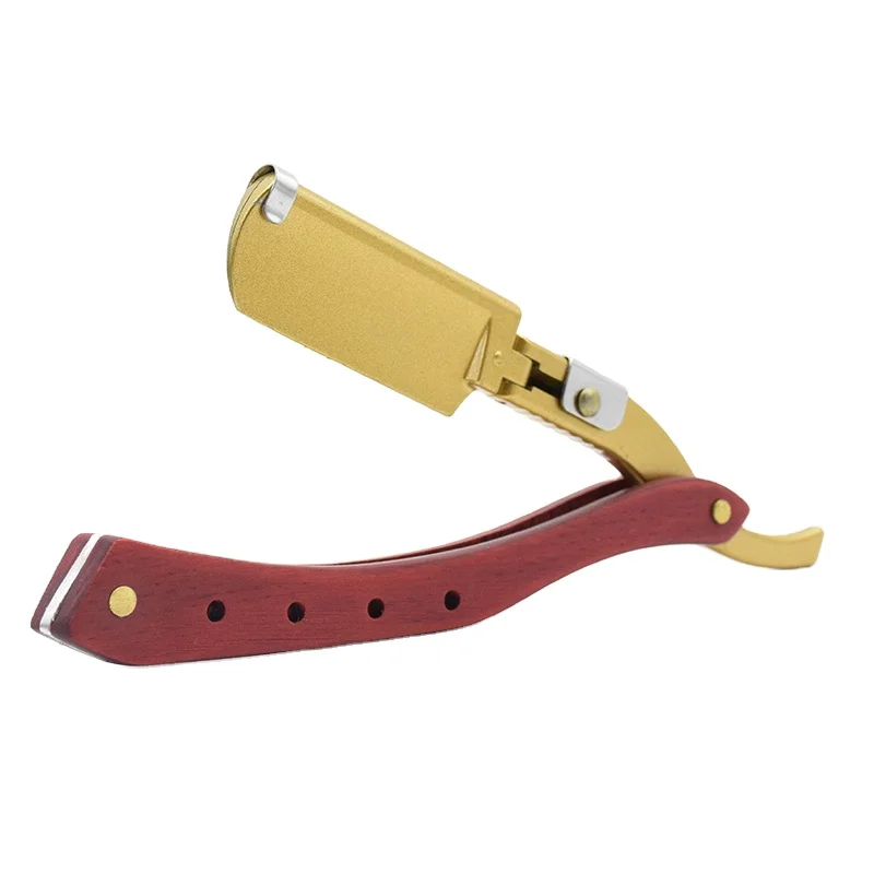 Straight Edge Barber Razor Haircut Beard Eyebrow Shaving Tool Manual Depilation Razor Hairdresser Trimming Blades Replaceable