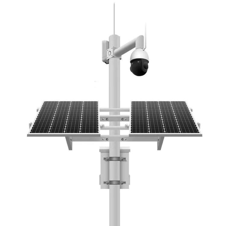 China Factory Wholesale Hot Dip Galvanized Circular Solar monitoring pole CCTV Camera Pole With Solar Panel