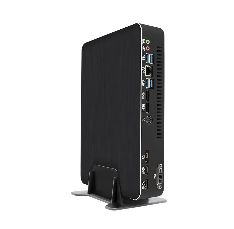 Newest i9 9900 Gaming Computer 8 Core 16 Thread Desktop Mini PC Barebone Win10 GTX 1050Ti 4G GDDR5 DP DVI HD 4 Monitor Display