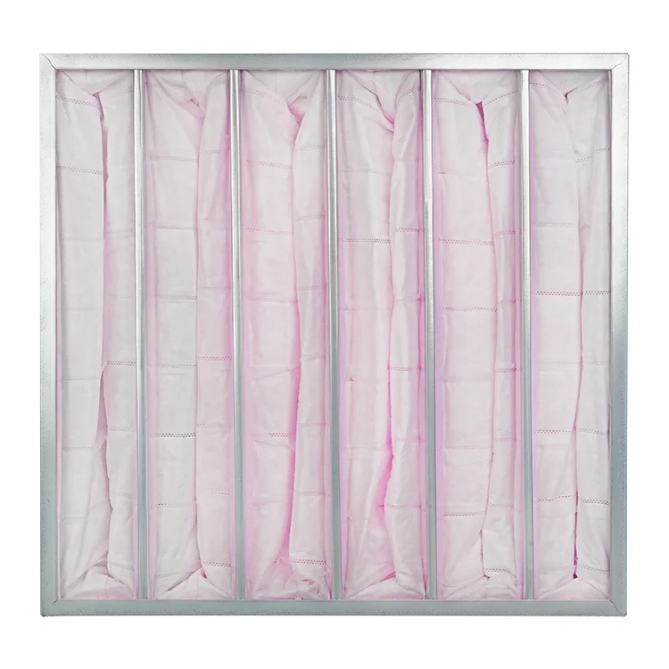 Factory directly sell F7 595*595*600 pocket air filter for central air conditioner conditioning filter medium air filter