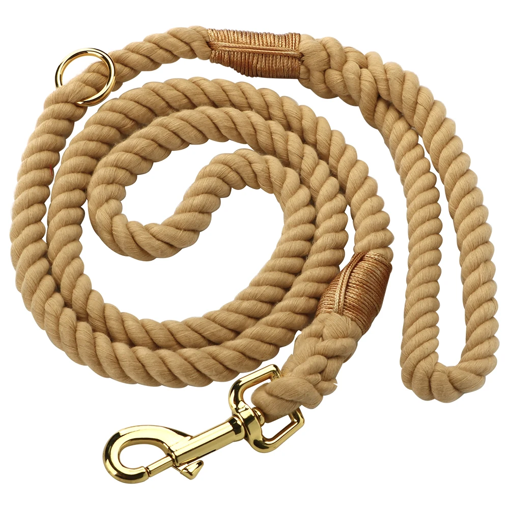 Purple manual cotton rope dog leash manufacture customized 100% personalized pet accessories pets suppliers