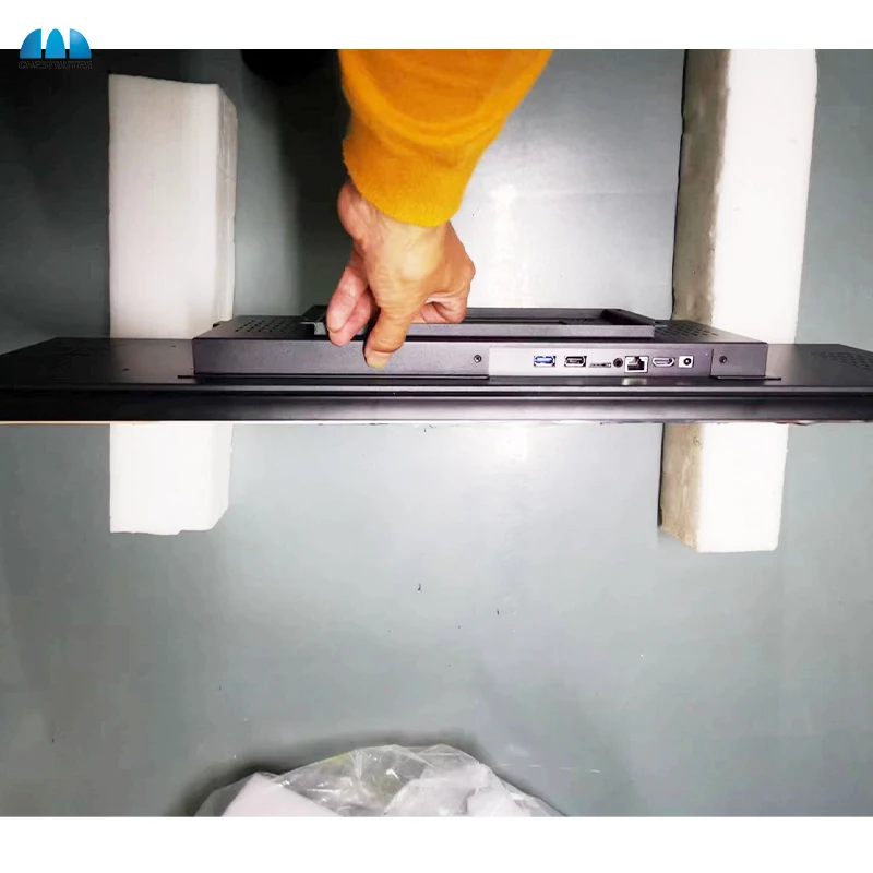 Custom Size Ultra Wide Ultra Thin Digital Signage Advertising Player Shelf Screen Strip Stretched Bar Lcd Monitor Displays