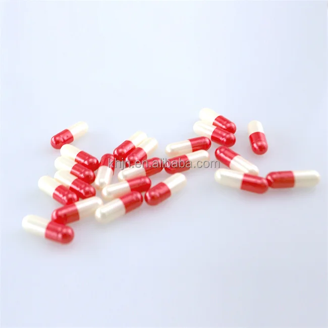 Factory Price Pharmaceutical Gelatine Separated Green Pill Empty Capsules Size 3 red blue pearl