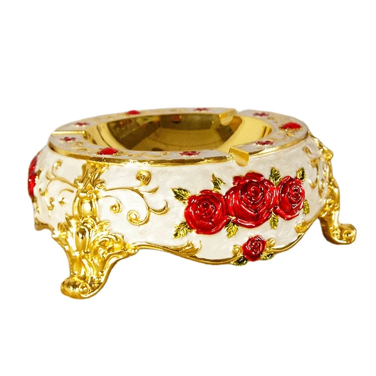 Wholesale Stocked Metal Custom Cigarette Ashtray Hight Quality Alloy Ashtray for Home Decoration