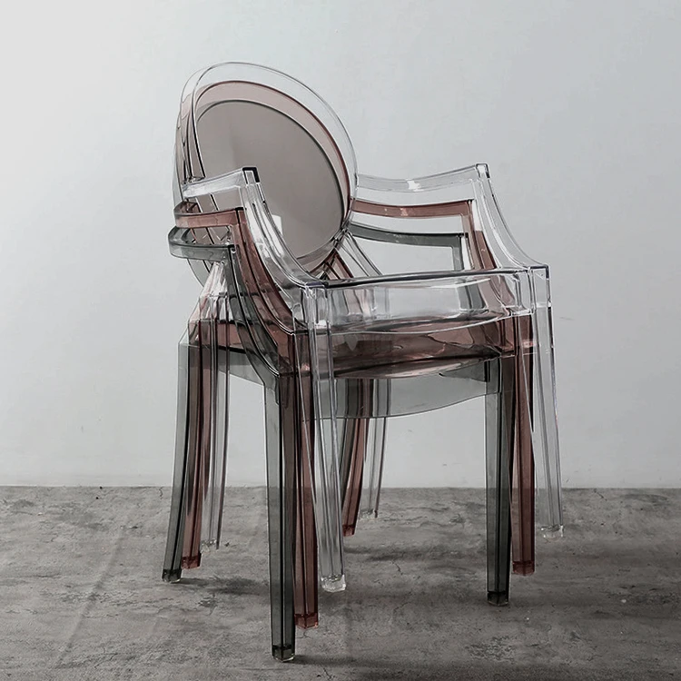 Chair PC Home Furniture Crystal Clear Dining Chair Transparent High Quality Hot Sale Luxury Plastic Dining Room Furniture Modern