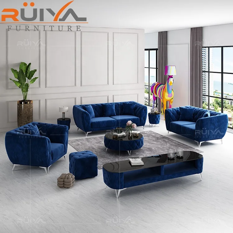 High quality Premium green holland velvet sofa, velvet corner sofa l shape