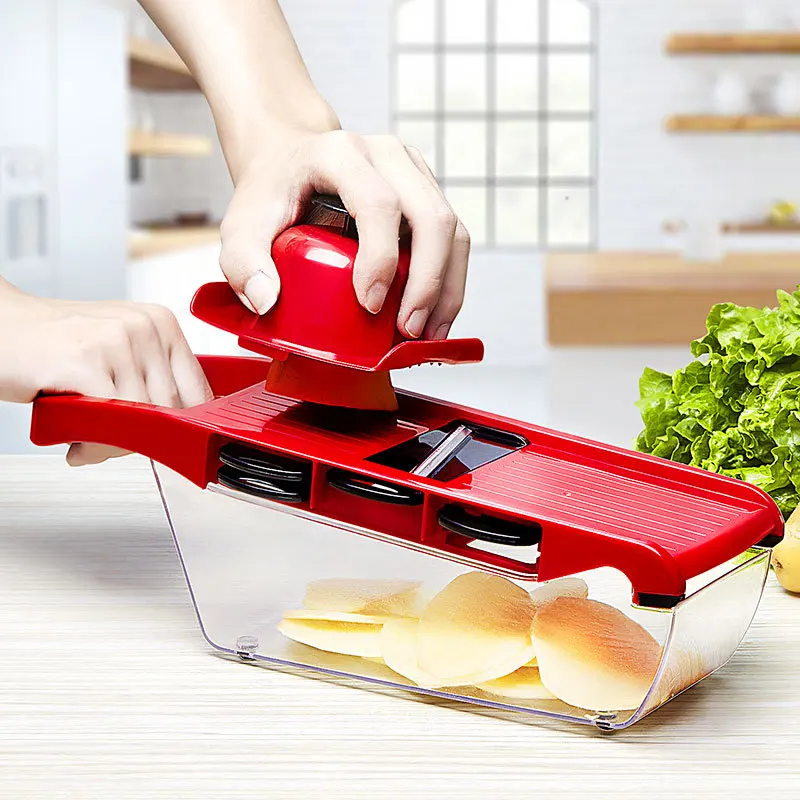 6-in-1Multifunctional Vegetable Cutter With Container Shredder Veggie Slicer Vegetable Chopper M0544