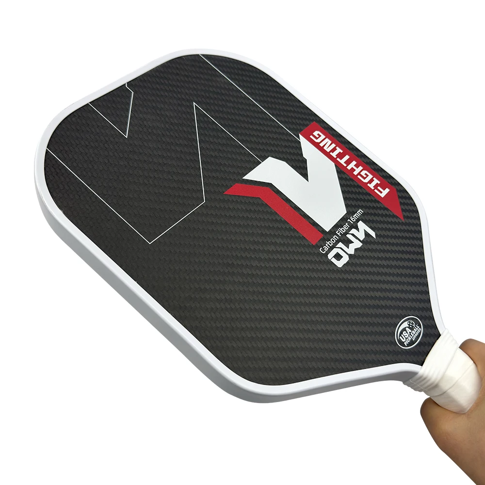 Thermoformed Raw Toray T700 3k Carbon Fiber Pickleball Paddle With 16 Mm Polypropylene Honeycomb Core Glass Fibre Pickleball Pad