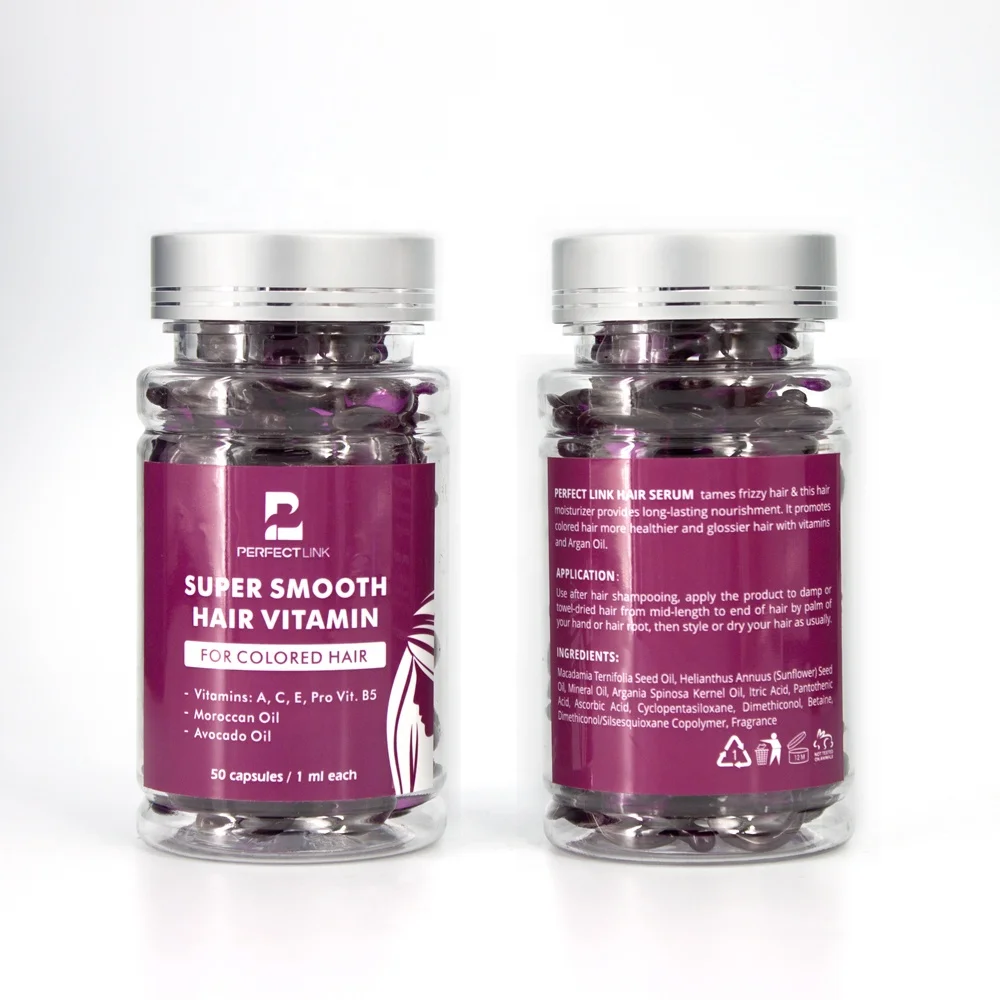 Perfect Link Hot Sale Hydrate Capsule Hair Serum Bottle 50Ml Anti Frizz Hair Serum Argan Oil Hair Serum