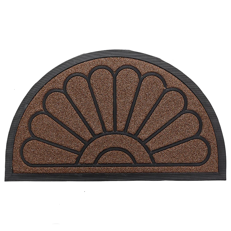 Half Round Door Mat Outdoor Heavy Duty Front Door Mat,60 x 90 Cm Anti Slip Entrance Mat